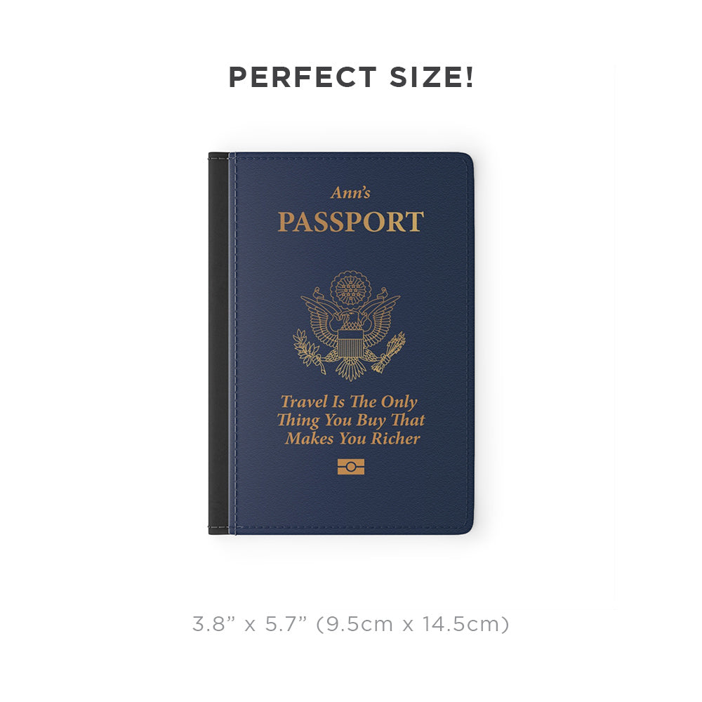 Classic Personalized Passport Cover Case