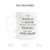 The World Is A Book Coffee Mug - Unique & Inspiration Ceramic Mug