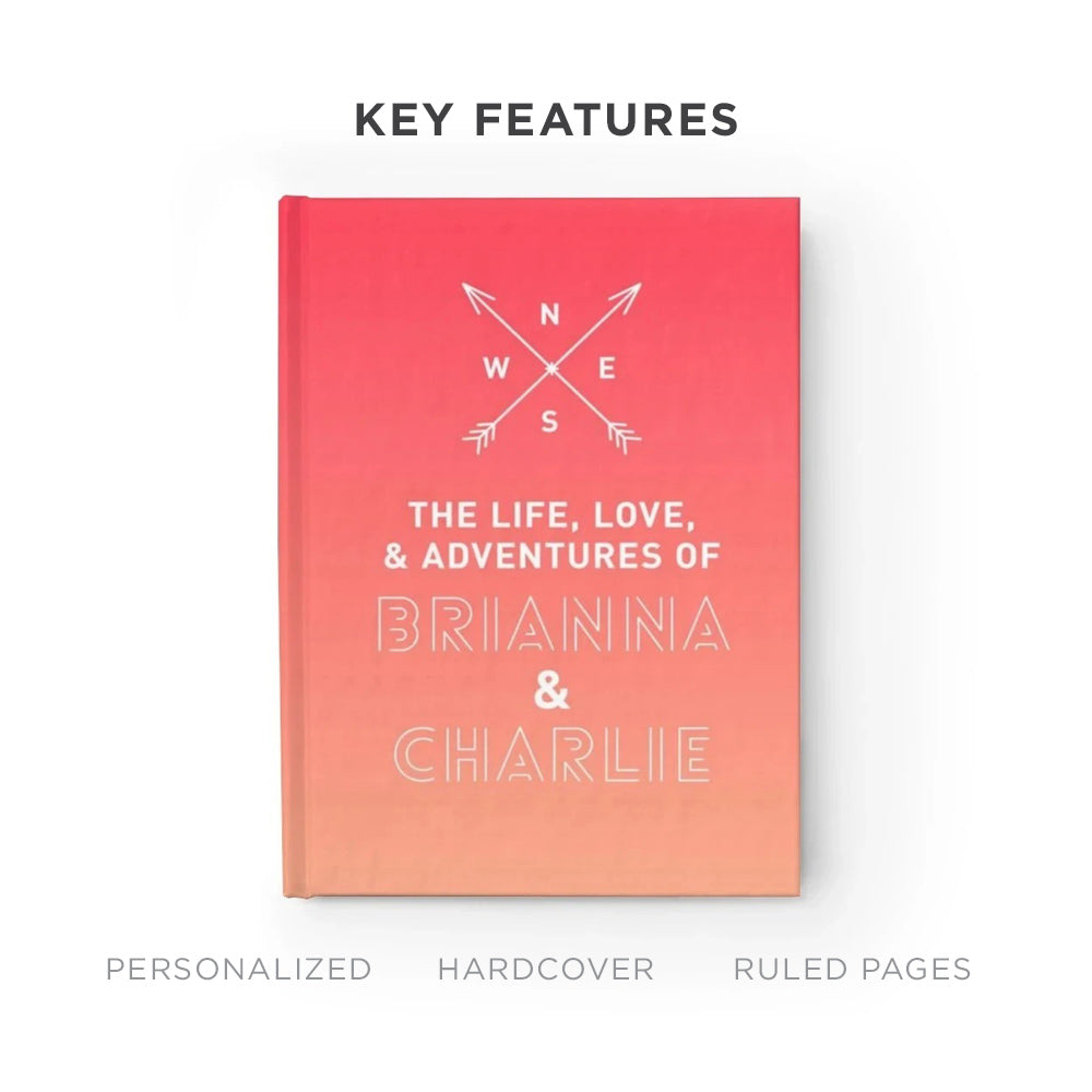 Personalized 'Comrades in Life, Love & Adventures Travel Journal