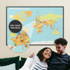 Load image into Gallery viewer, Personalized Quote Push Pin World Map