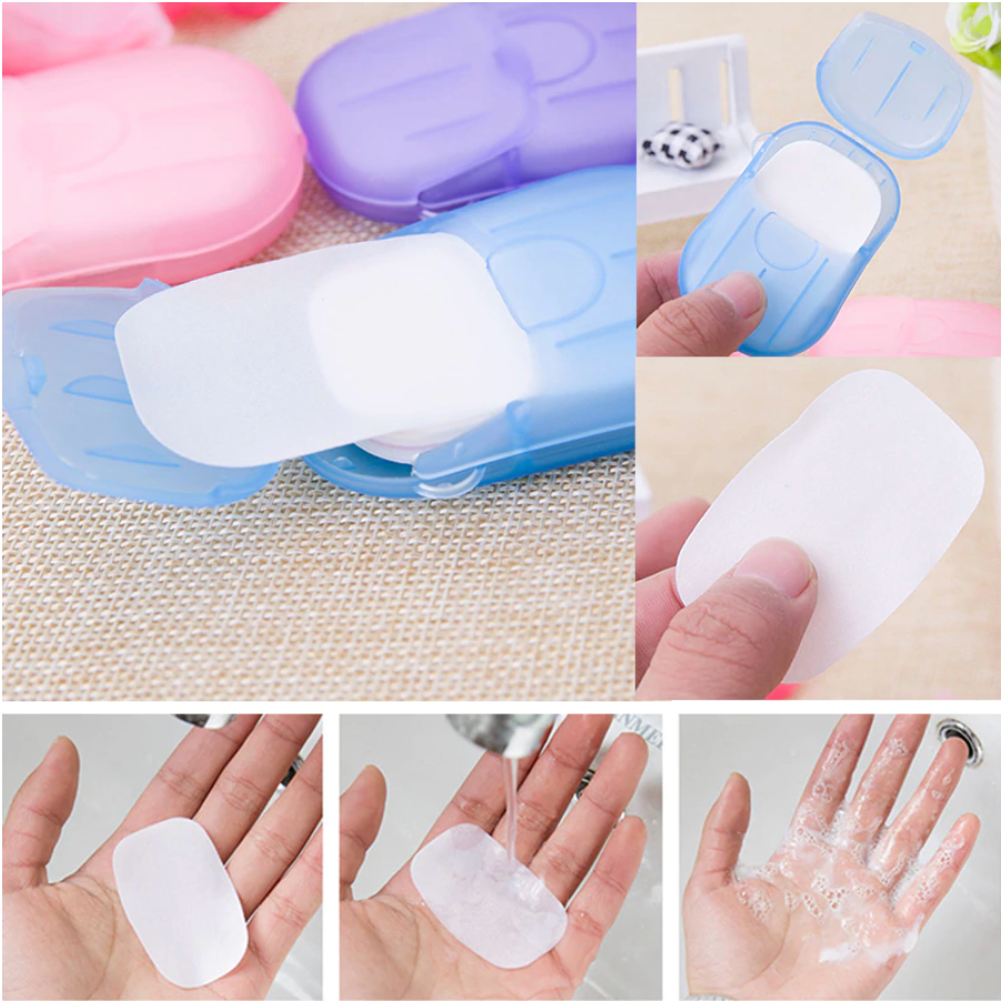 Pocket-Sized Disinfectant Soap Paper Travel Kit - 6-Pack!