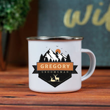 Personalized Deer Enamel Coffee Mug