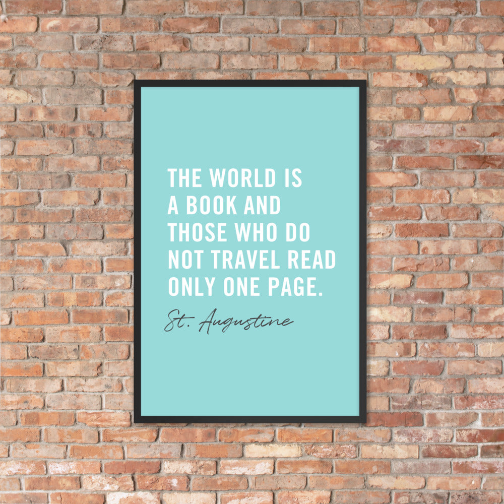 The World Is A Book Art Print - Spectacular Travel Quote Wall Art