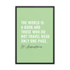 The World Is A Book Art Print - Spectacular Travel Quote Wall Art
