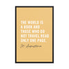 The World Is A Book Art Print - Spectacular Travel Quote Wall Art