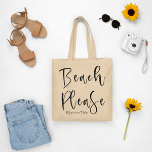 Beach Please Custom Summer Hashtag Tote Bag