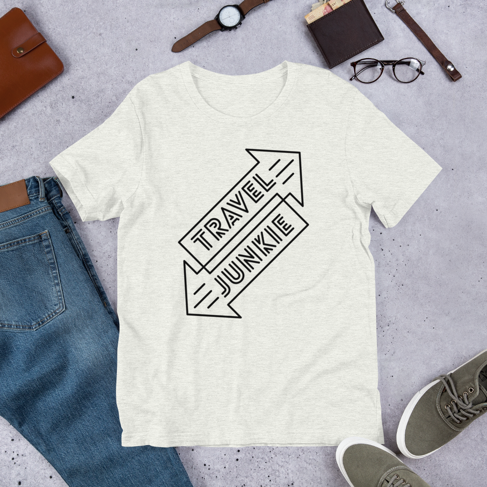 Travel Junkie Short-Sleeve Unisex T-Shirt