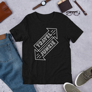 Travel Junkie Short-Sleeve Unisex T-Shirt