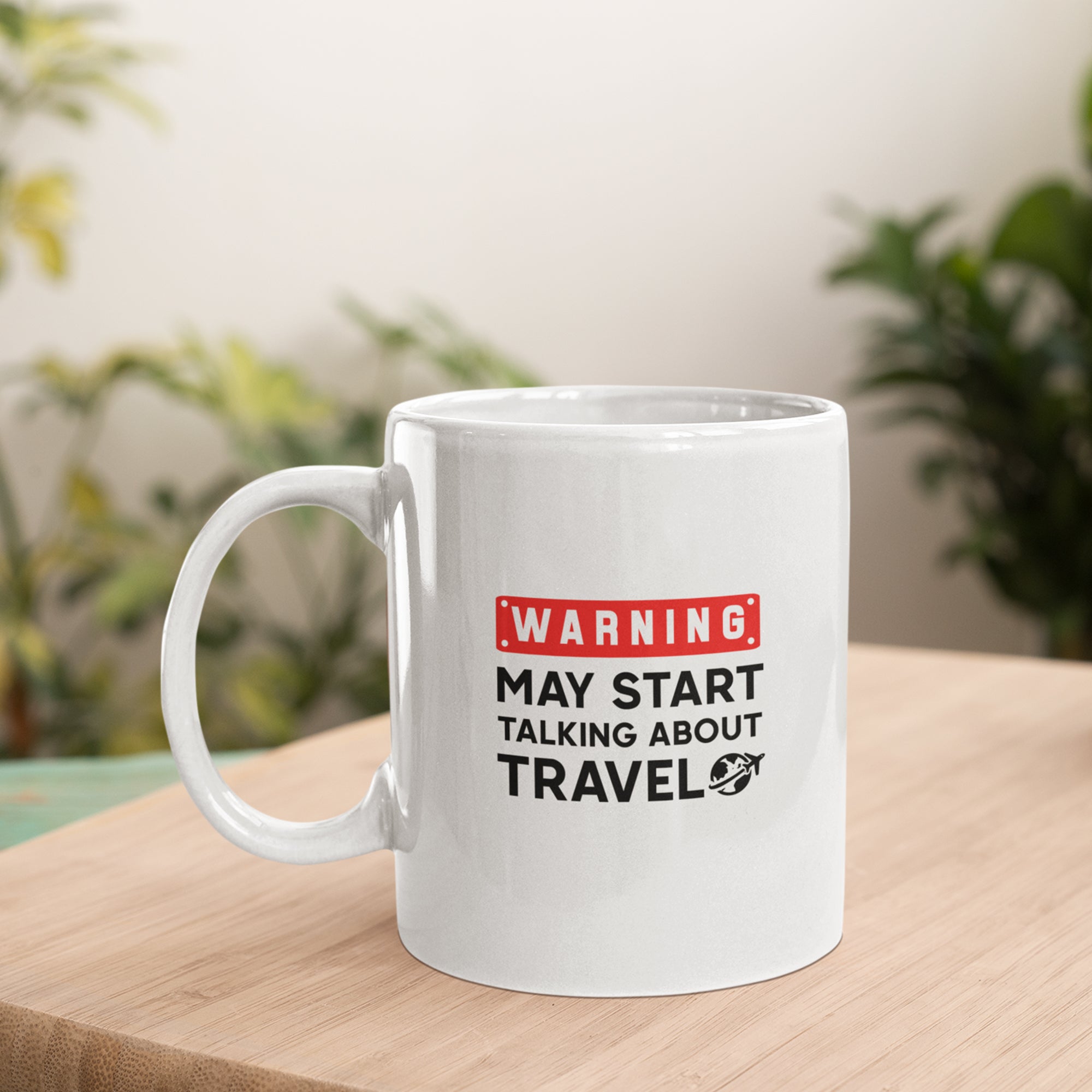 Warning: May Start Talking About Travel Mug - Funny Coffee Mug Gift