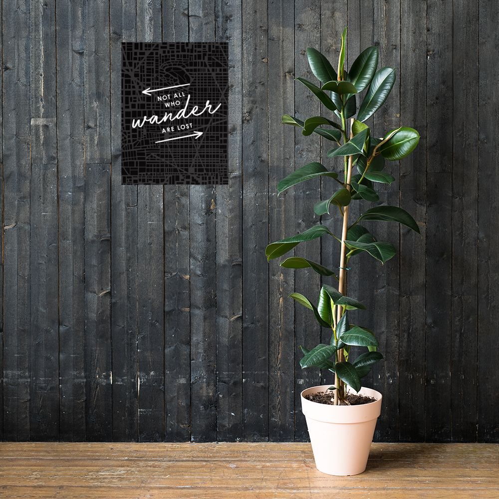The 'Not All Who Wander Are Lost' Art Print - One-Of-A-Kind Arrows Version