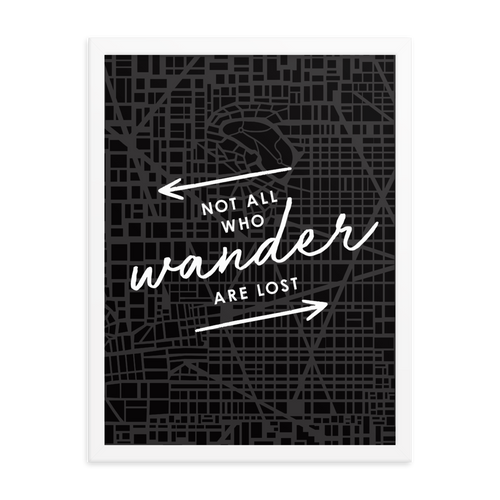 The 'Not All Who Wander Are Lost' Art Print - One-Of-A-Kind Arrows Version