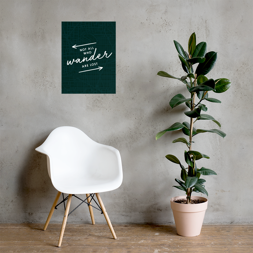 The 'Not All Who Wander Are Lost' Art Print - One-Of-A-Kind Arrows Version