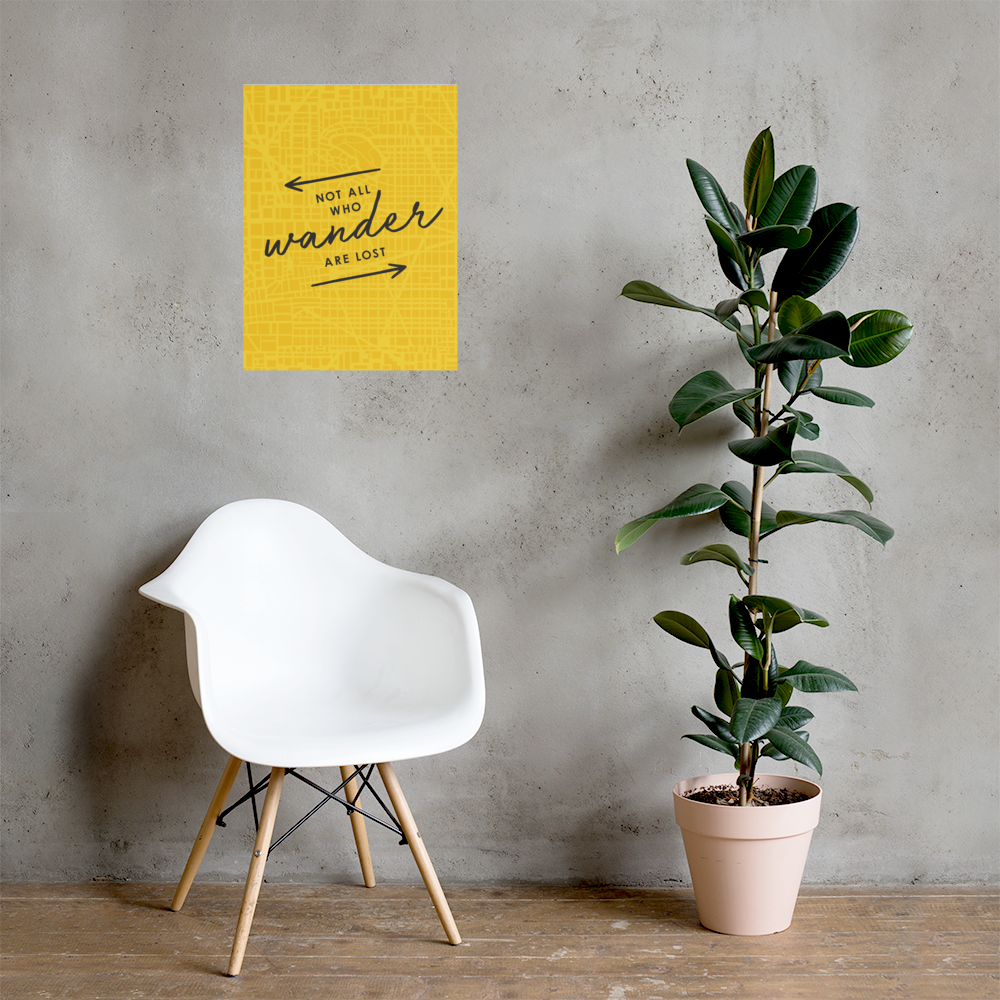 The 'Not All Who Wander Are Lost' Art Print - One-Of-A-Kind Arrows Version