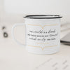 The World Is A Book Camping Mug - Unique 10oz Enamel Mug For Any Adventure