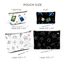 Unique Zippered Pouch: Travel Bag, Makeup Bag, Essentials Holder, Canvas Pouch