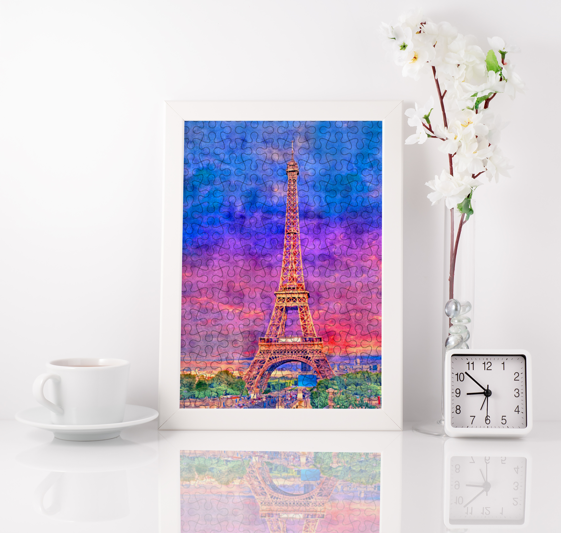 Eiffel Tower Puzzle - Stunning Paris Watercolor Puzzle