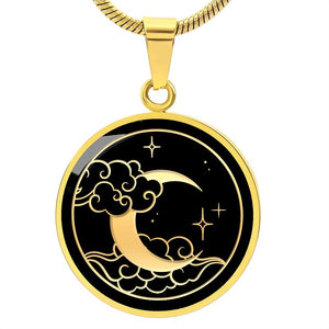 Gold Silver Crescent Moon Personalized Necklace NEW
