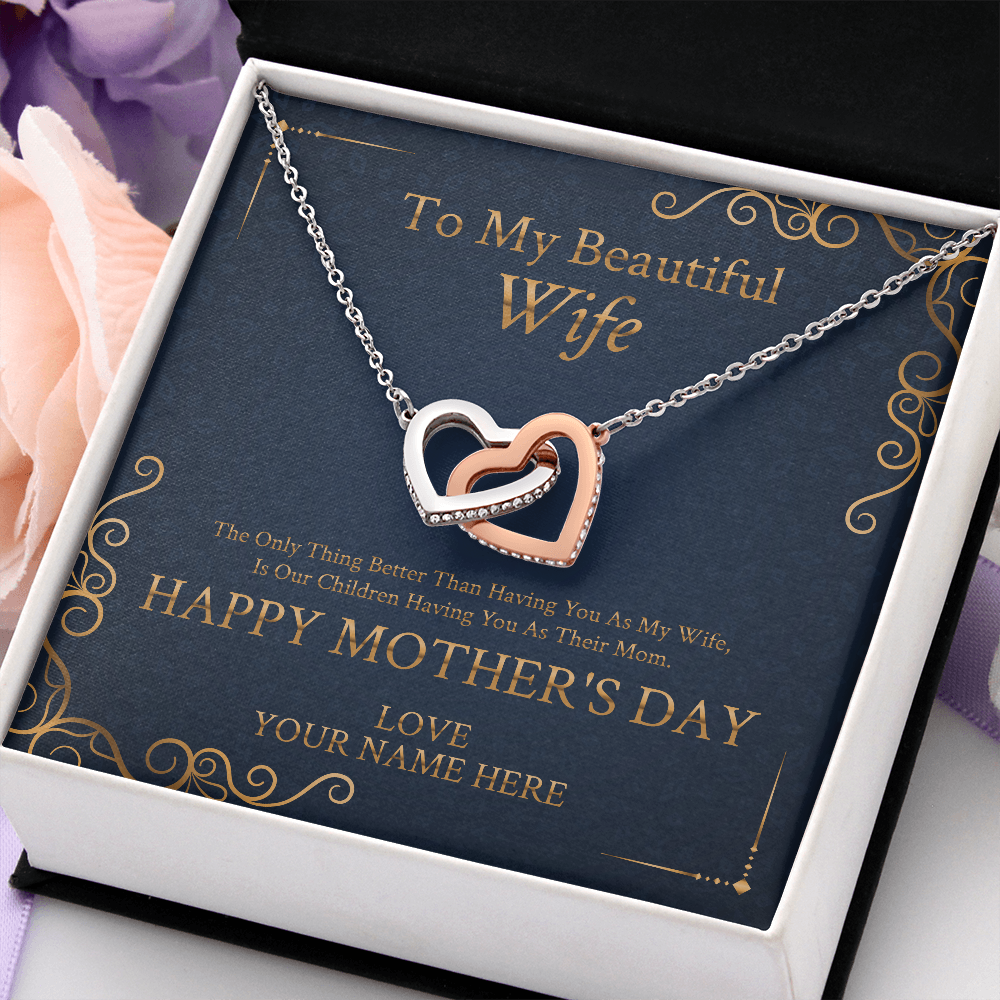 Interlocking Hearts Pendant To Wife From Husband