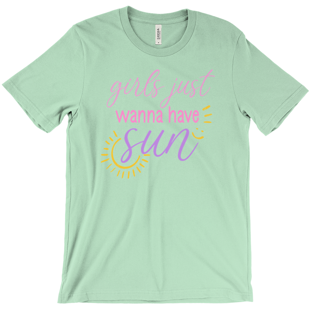 Girls Just Wanna Have Fun Shirt, Colorful Fun Girls Shirt