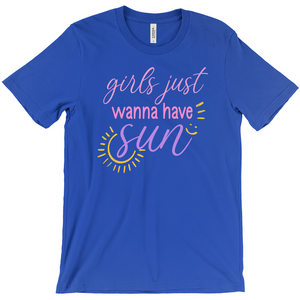 Girls Just Wanna Have Fun Shirt, Colorful Fun Girls Shirt