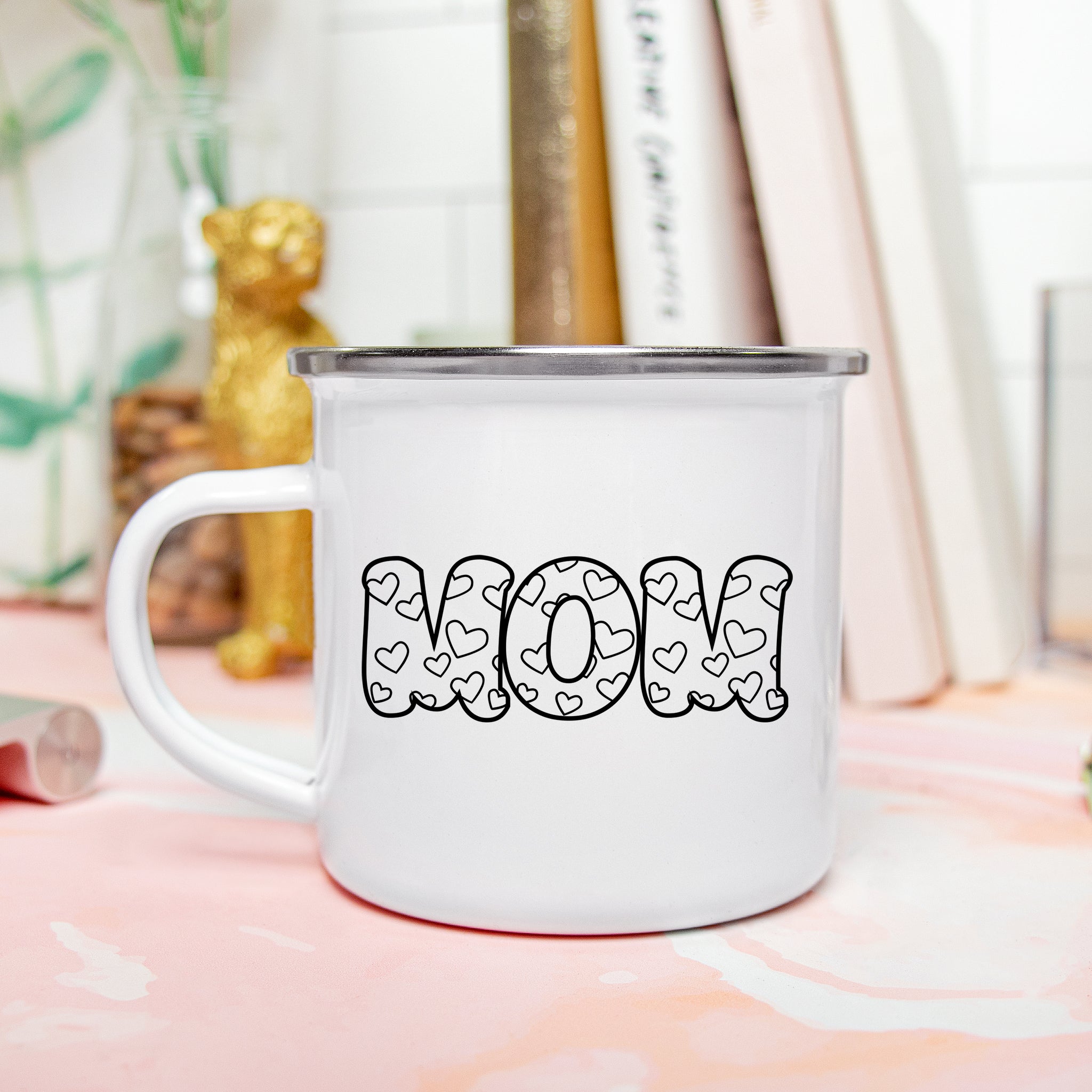 Dear Mom Enamel Camping Mug