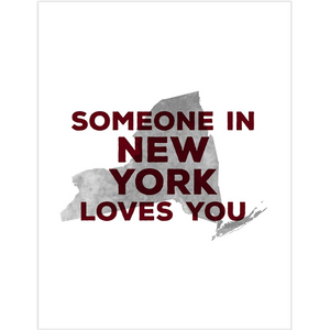 Personalized 'Somebody In _____ Loves You' Art Print