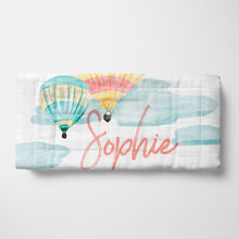 Personalized Hot Air Balloon Ride Burp Cloth