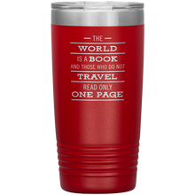 The World Is A Book Travel Mug - Stainless Steel 20oz Tumbler For All Occasions