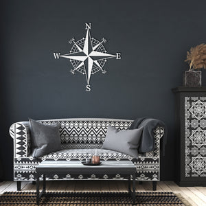 Classic Compass Rose Wall Art - Nautical Home Decor