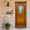 Palm Tree & Hut Custom Metal Address Sign