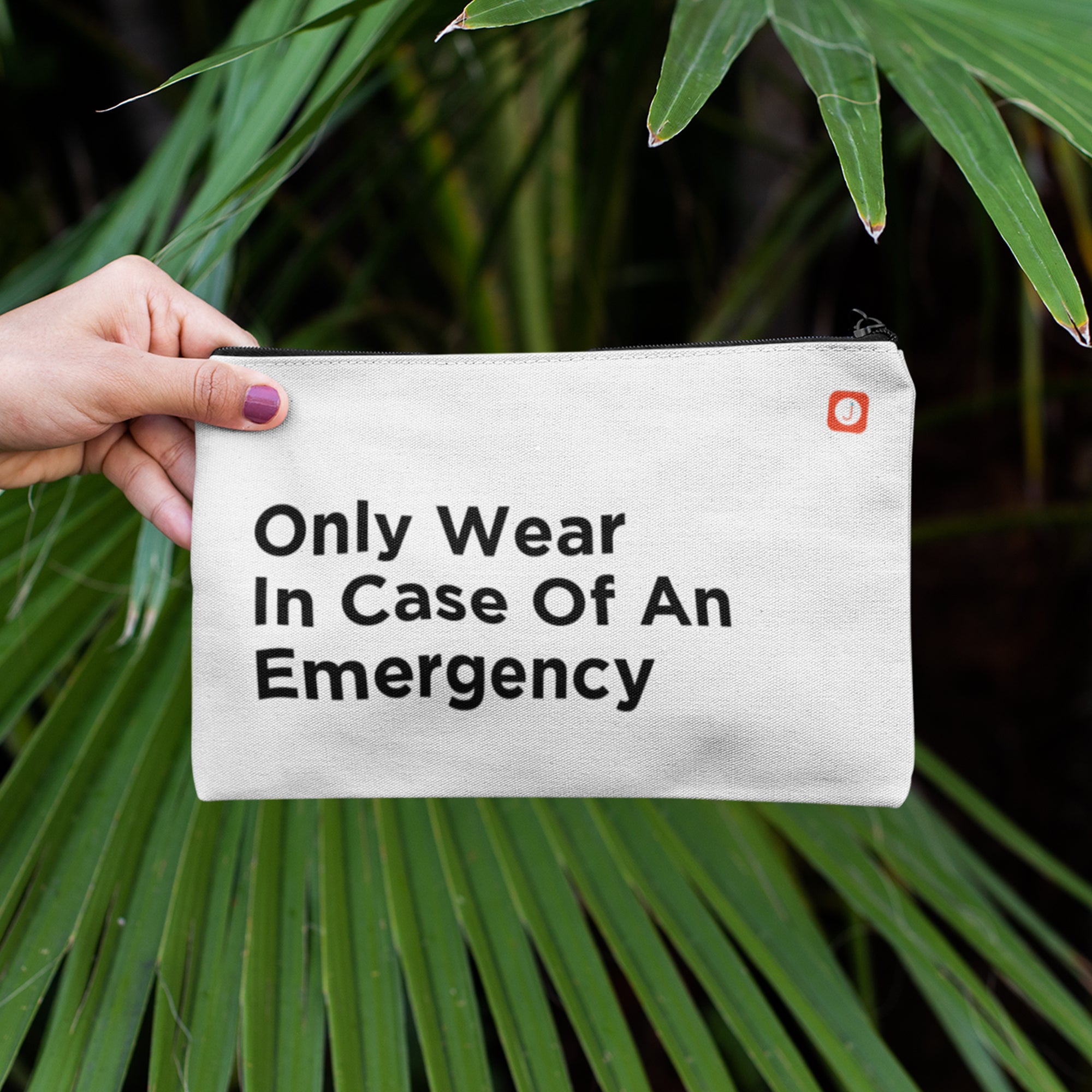 Only Wear In Case Of An Emergency Travel Accessory Pouch