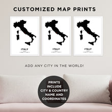 Custom Map Prints with Coordinates for Couples
