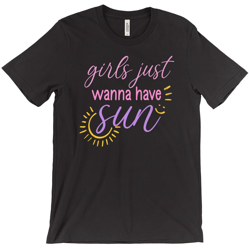 Girls Just Wanna Have Fun Shirt, Colorful Fun Girls Shirt