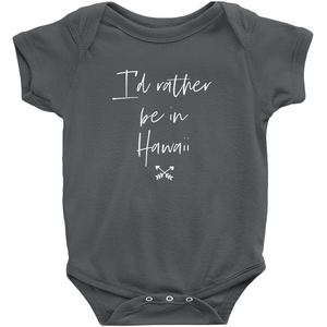 Funny Personalized Onesie - Unisex 'I'd Rather Be In' Baby Bodysuit