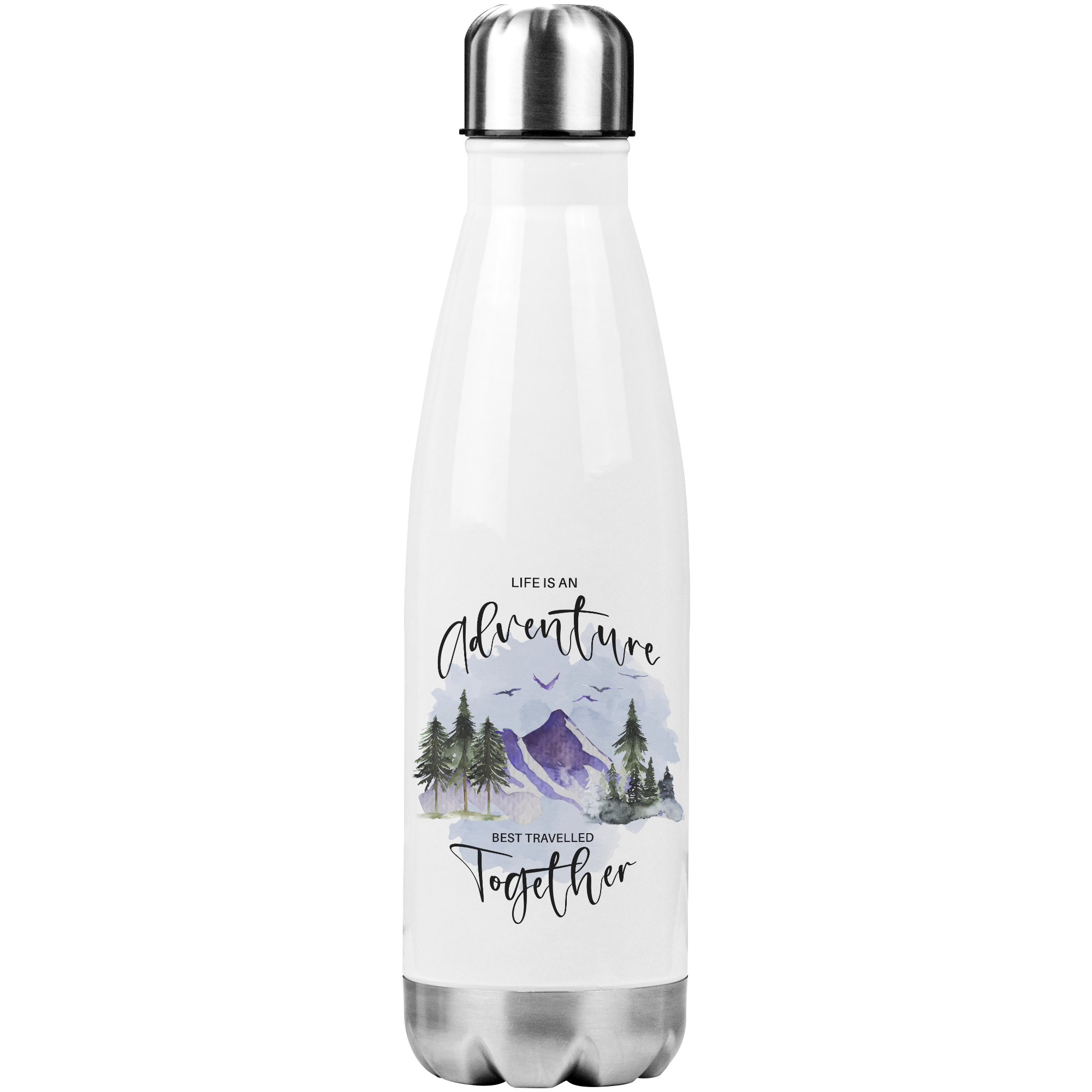 Set of TWO Life Is An Adventure Water Bottles