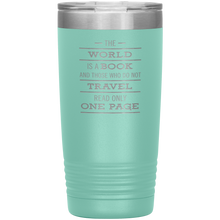 The World Is A Book Travel Mug - Stainless Steel 20oz Tumbler For All Occasions
