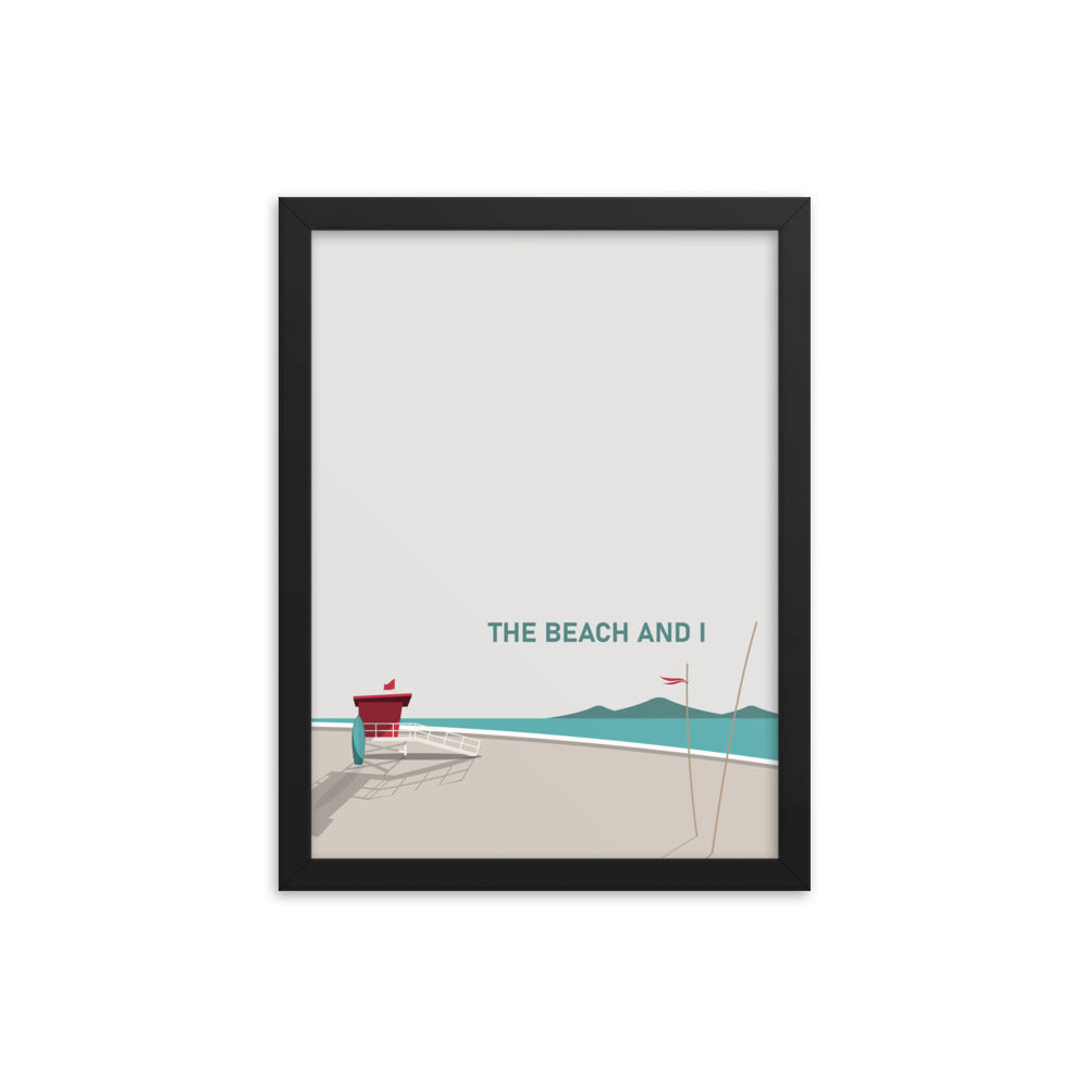 The Beach And I Framed Art Print Set of Two