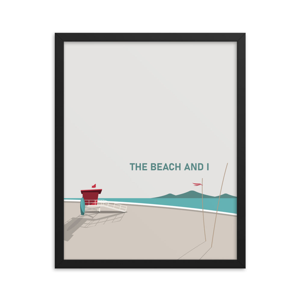 The Beach And I Framed Art Print Set of Two