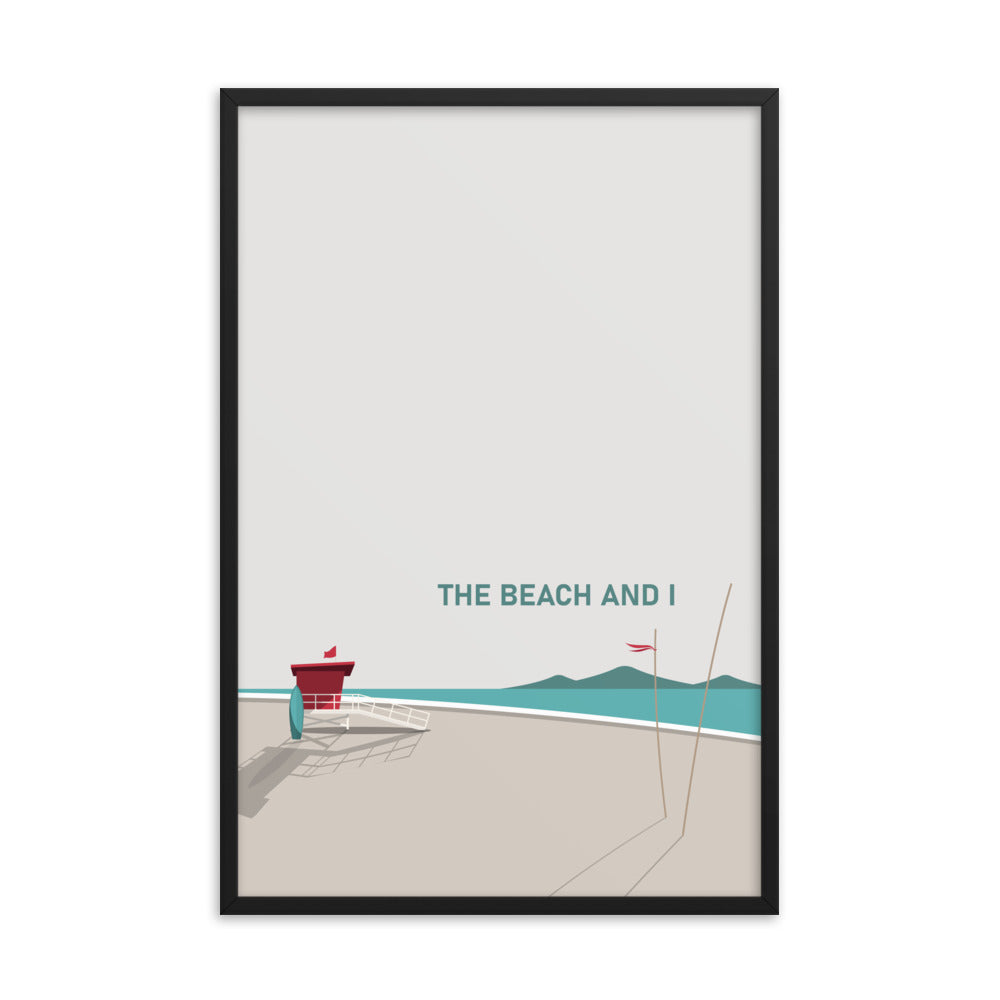 The Beach And I Framed Art Print Set of Two