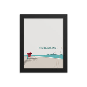 The Beach And I Framed Art Print Set of Two