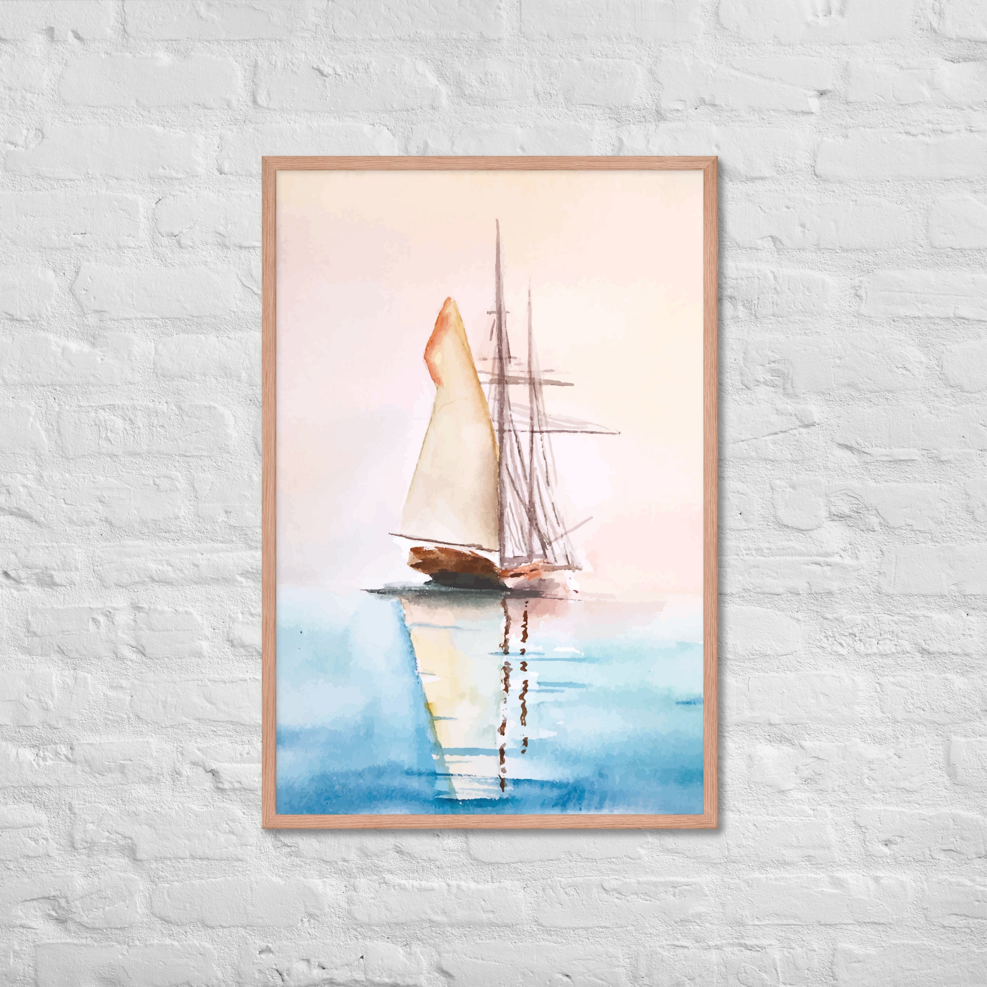 Nautical Decor Sailboat Framed Art