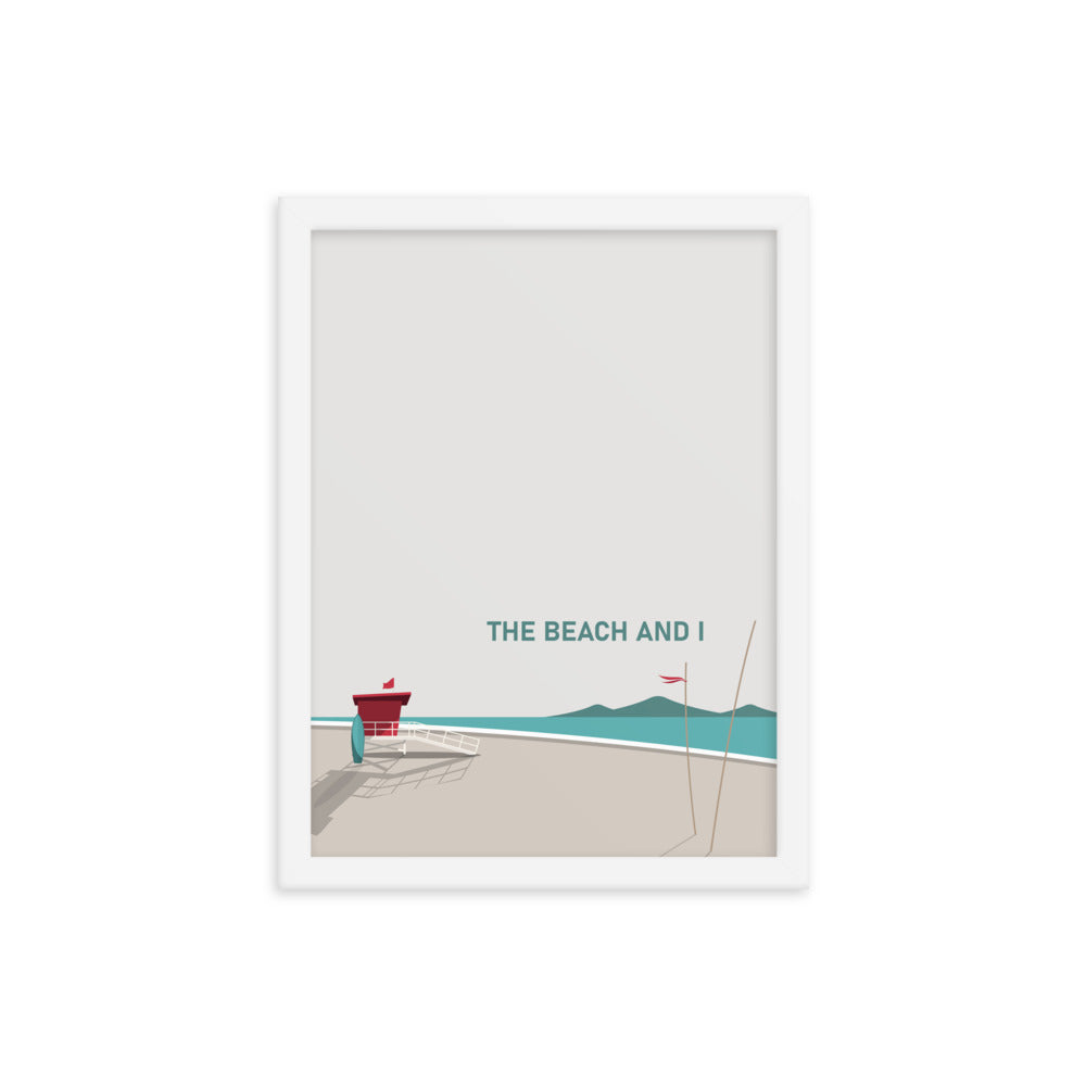 The Beach And I Framed Art Print Set of Two