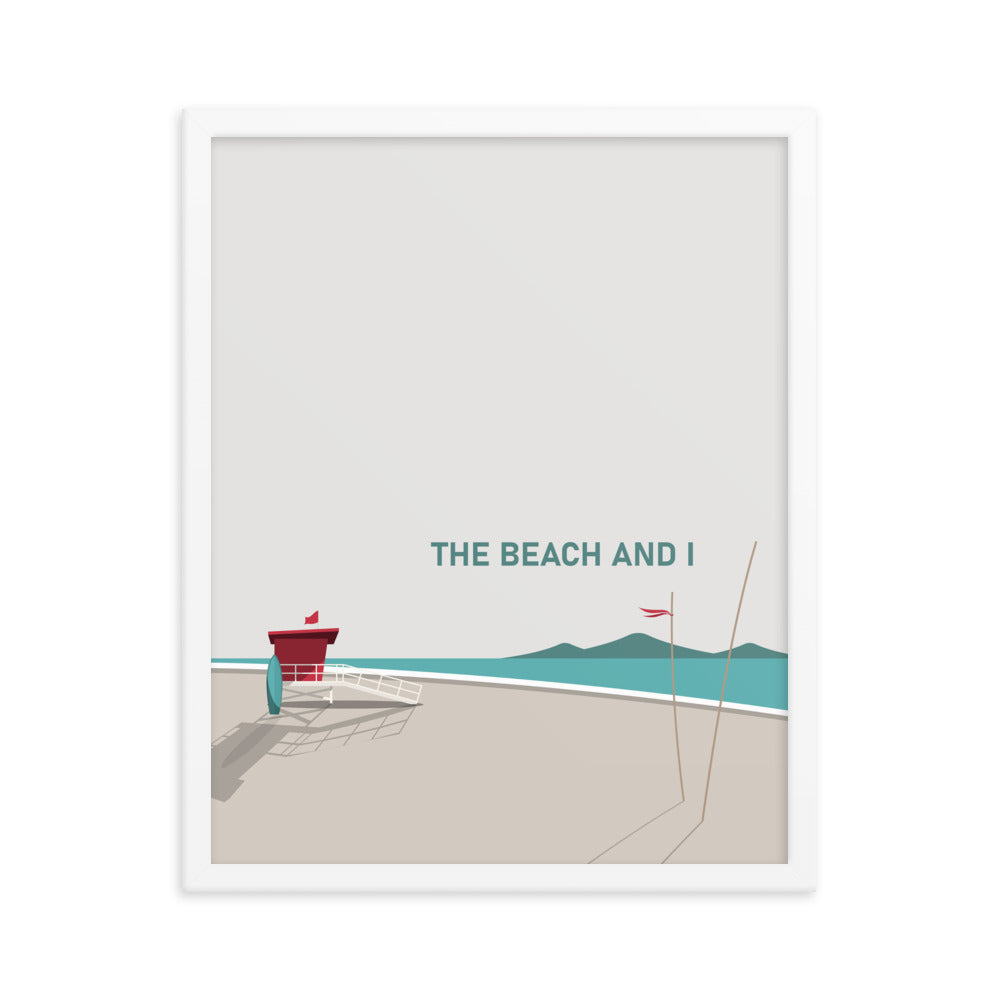 The Beach And I Framed Art Print Set of Two