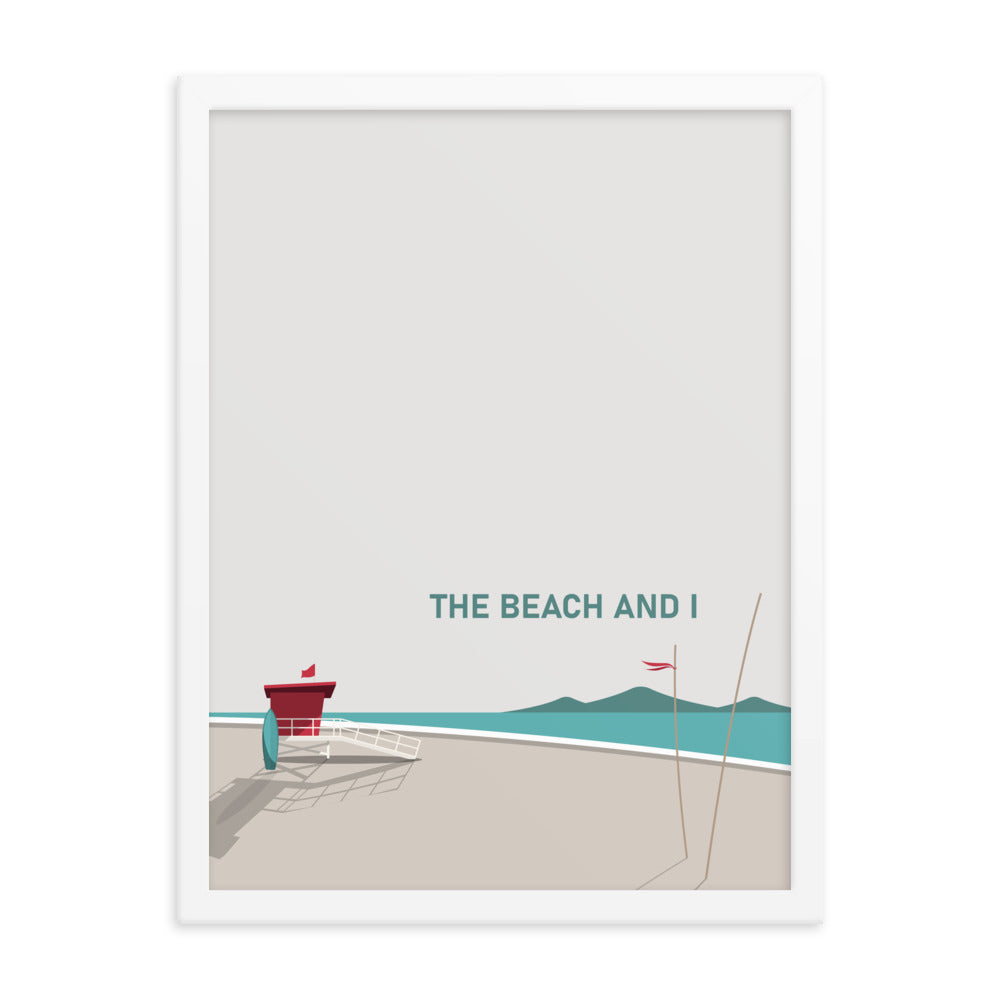 The Beach And I Framed Art Print Set of Two