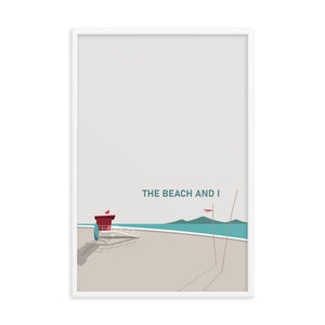 The Beach And I Framed Art Print Set of Two