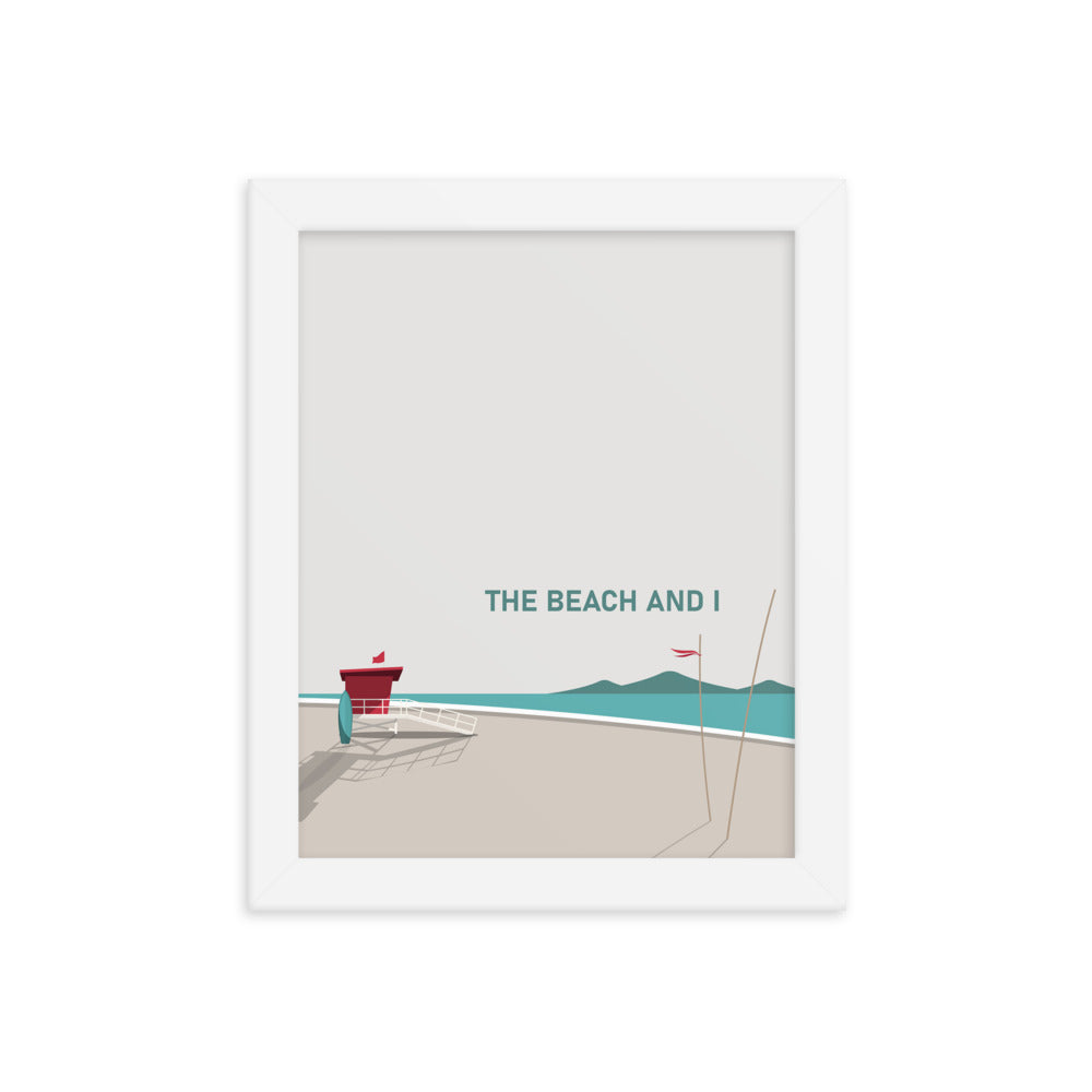 The Beach And I Framed Art Print Set of Two