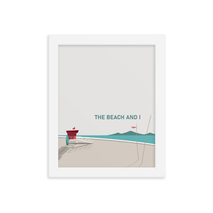 The Beach And I Framed Art Print Set of Two