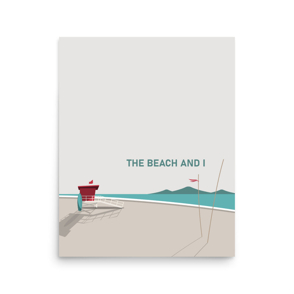 The Beach And I Framed Art Print Set of Two