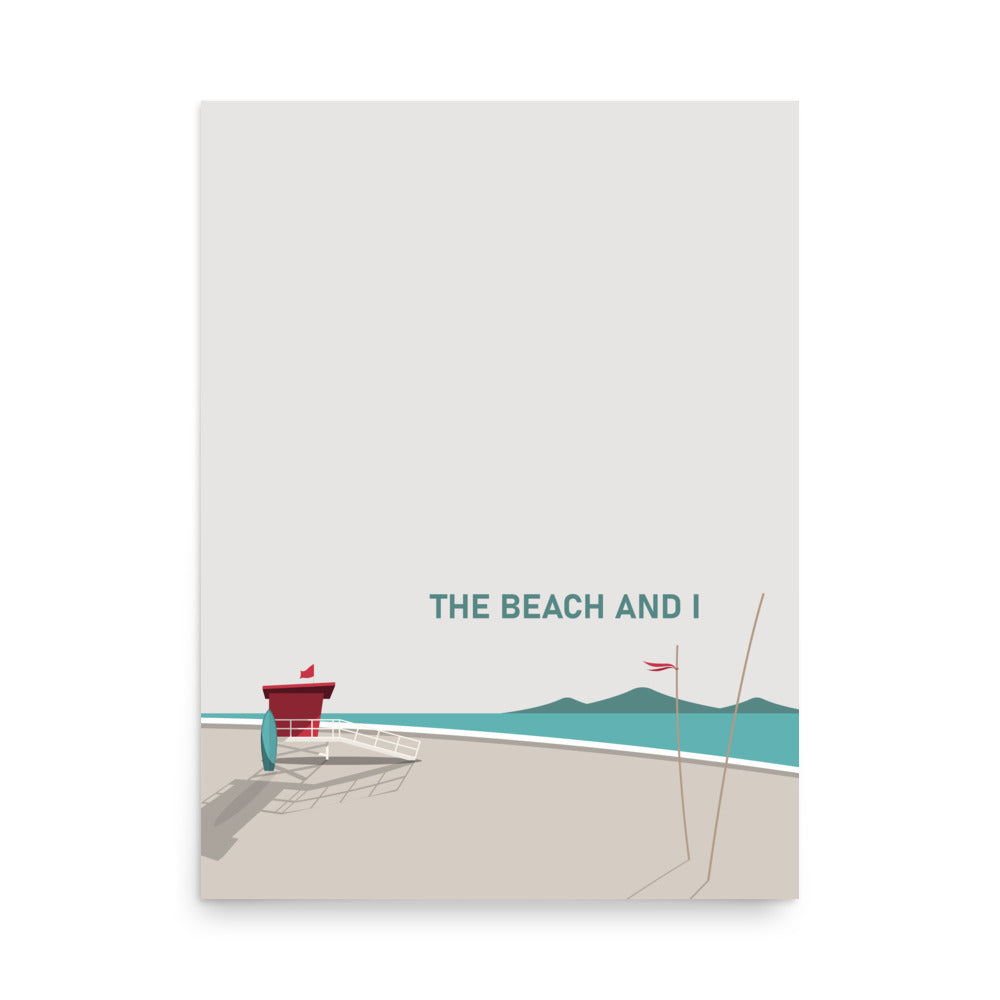 The Beach And I Framed Art Print Set of Two