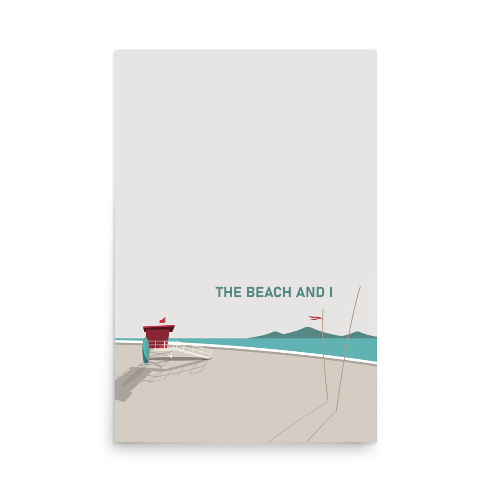 The Beach And I Framed Art Print Set of Two